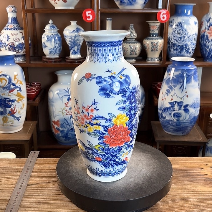 瓷片景德镇陶瓷赏瓶