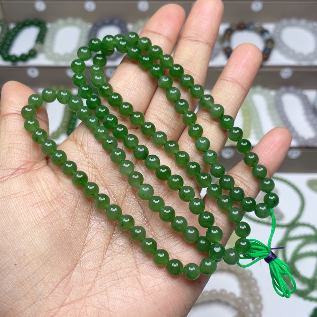 和田玉（碧玉）手链未镶嵌