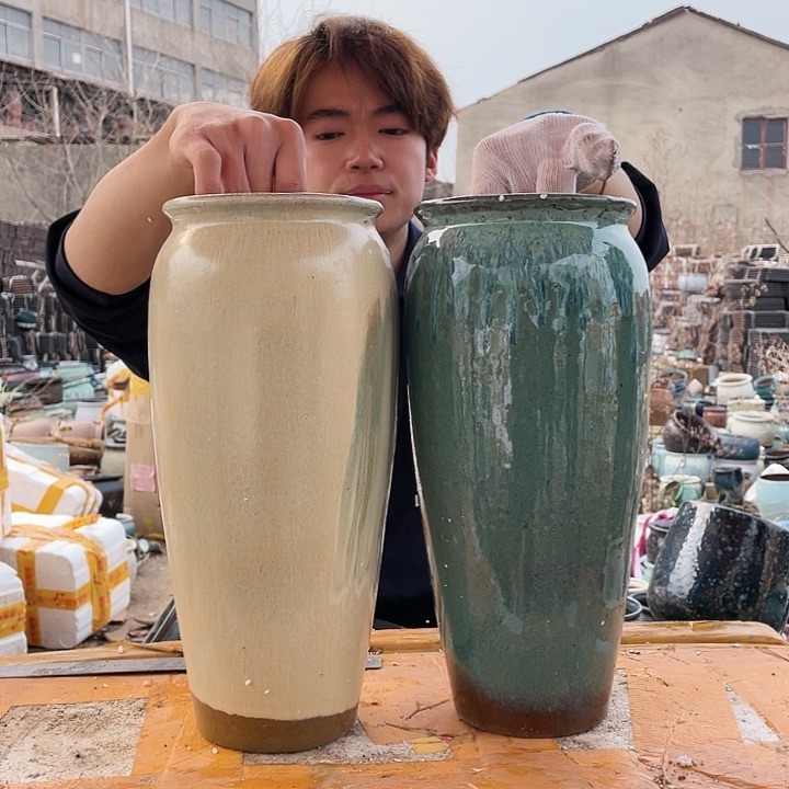 无铅玻璃宜兴紫砂花盆