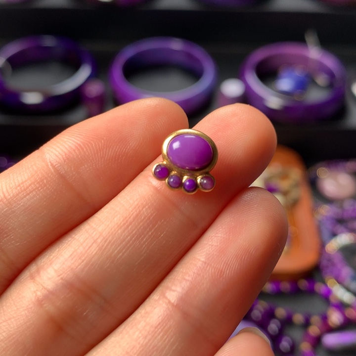 苏纪石（舒俱来）吊坠18K金镶嵌