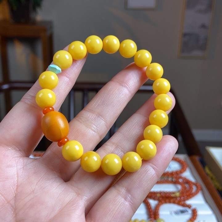 琥珀手链未镶嵌蜜蜡手串9