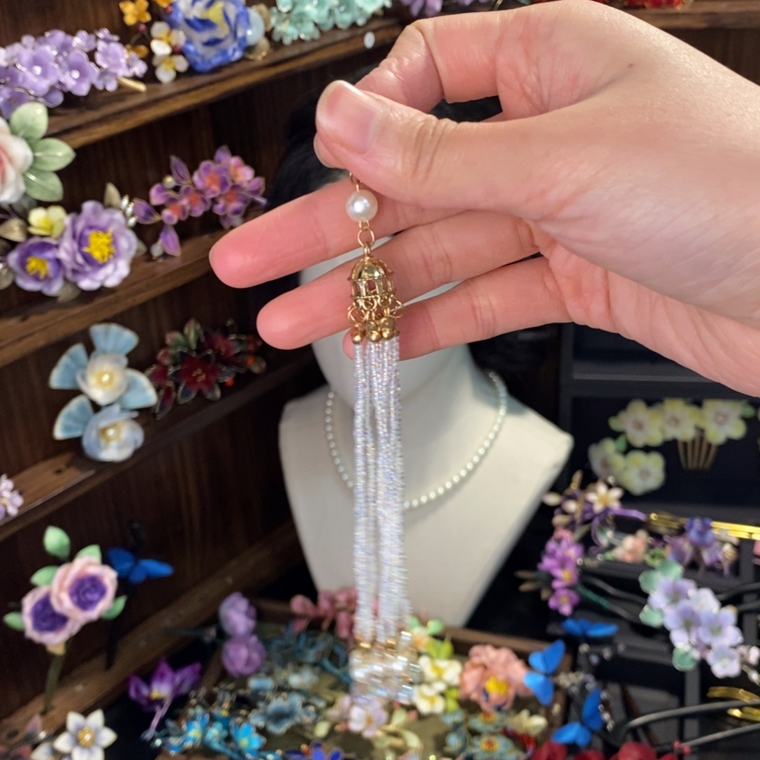 N***o非遗绒花古风发饰