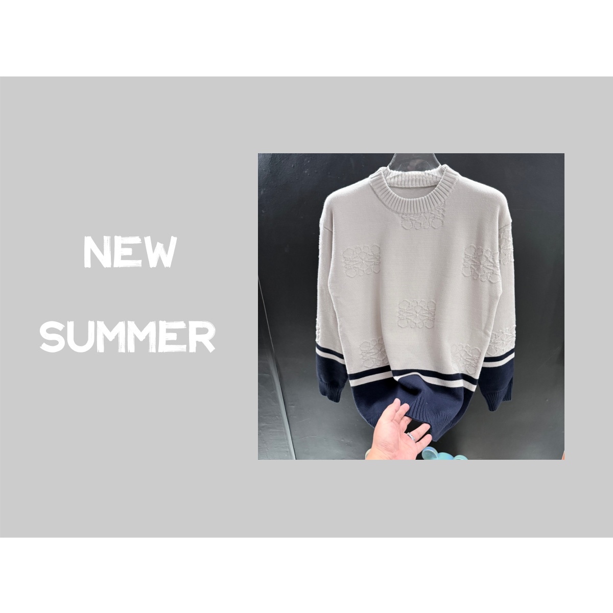 VOUTION（MN1123）25秋冬圆领拉链重工刺绣休闲百搭圆领毛衣