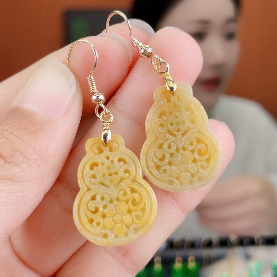 翡翠未镶嵌耳饰饰品