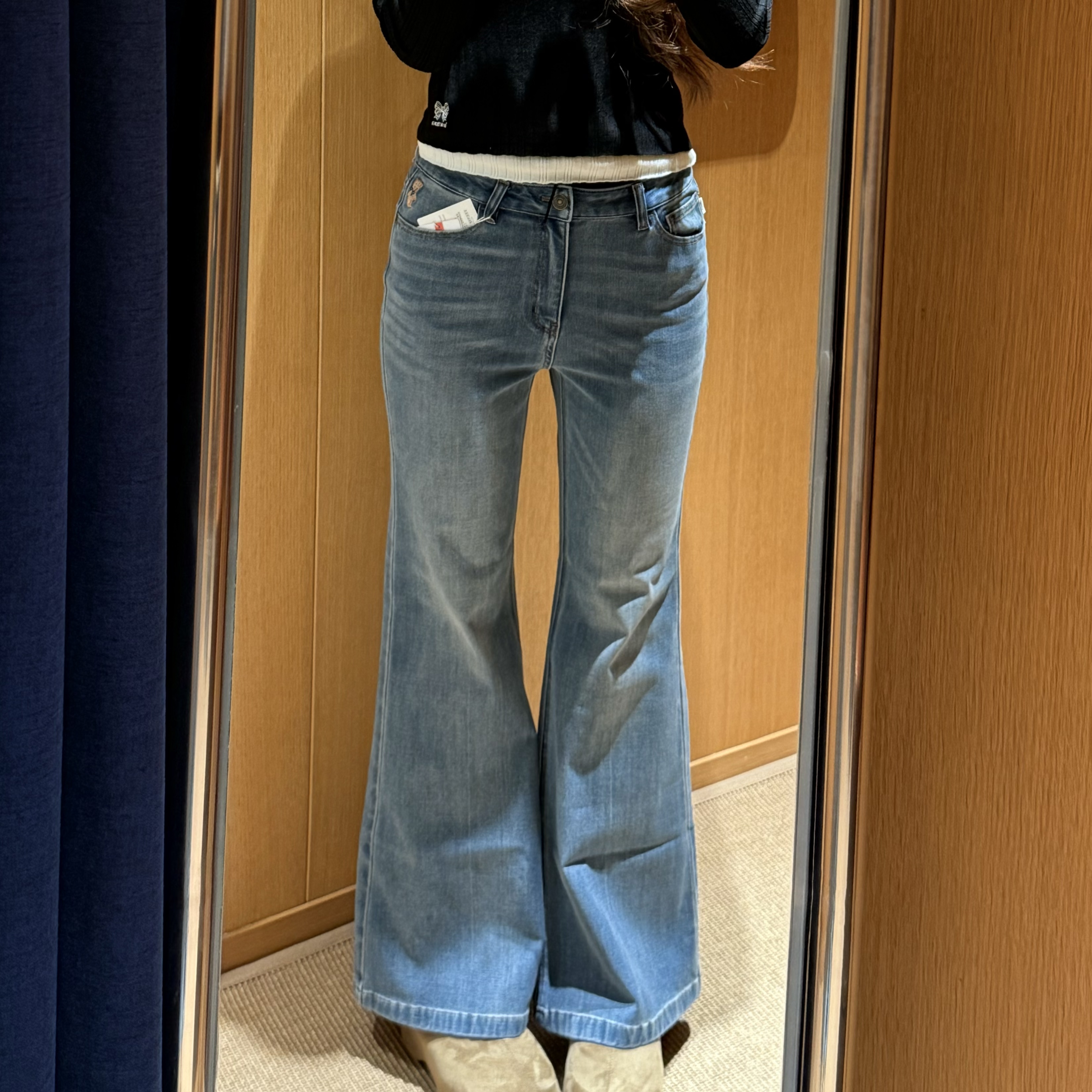 TEENIE WEENIE 26年春秋高腰长裤牛仔裤 YTTJ2611B3A