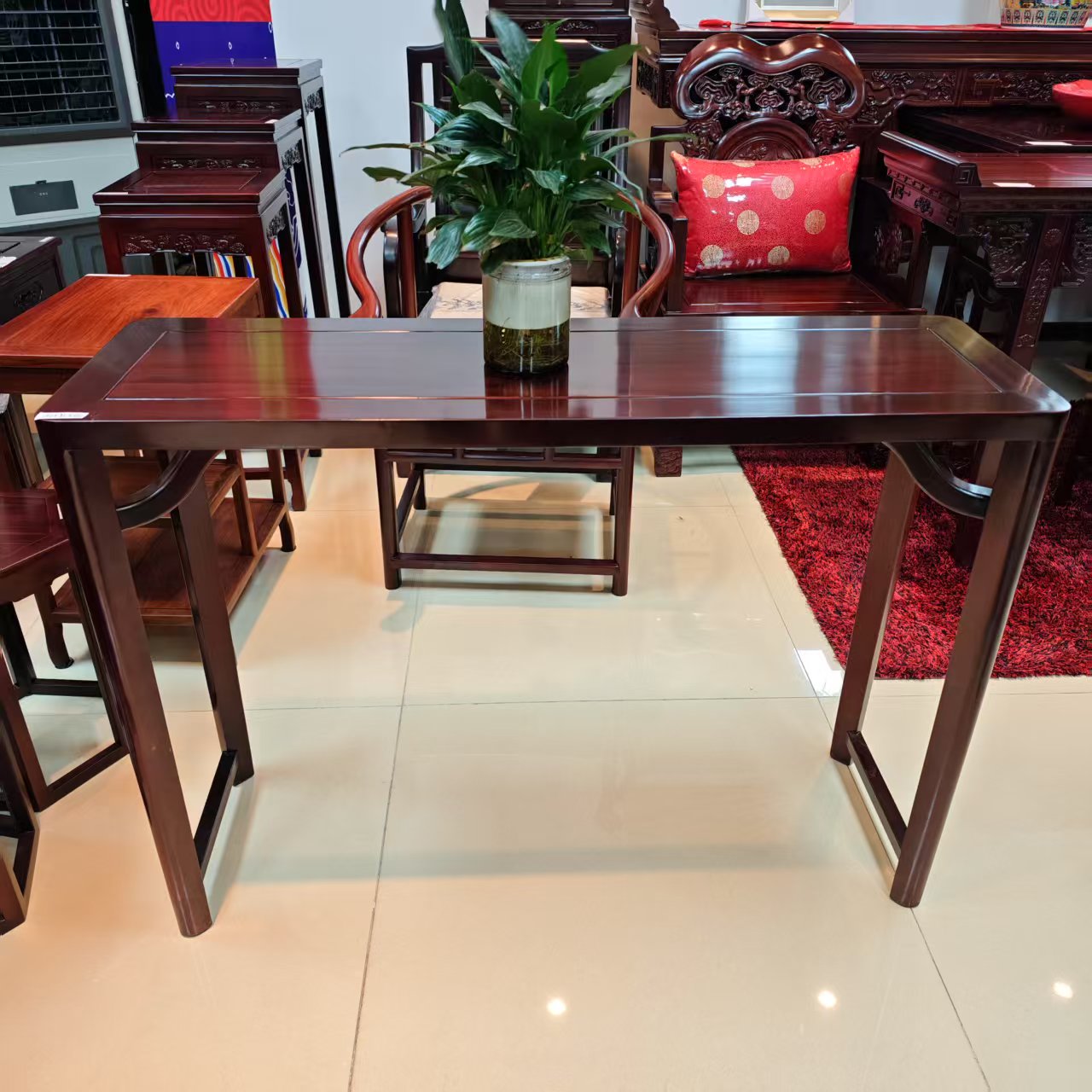 酸枝木 112新中式供台条案尺寸：长112宽35高80