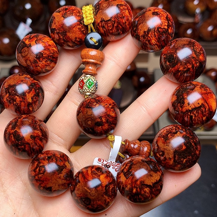 花梨木类手串/手链黄花梨风化料老挝花梨土埋料2.0