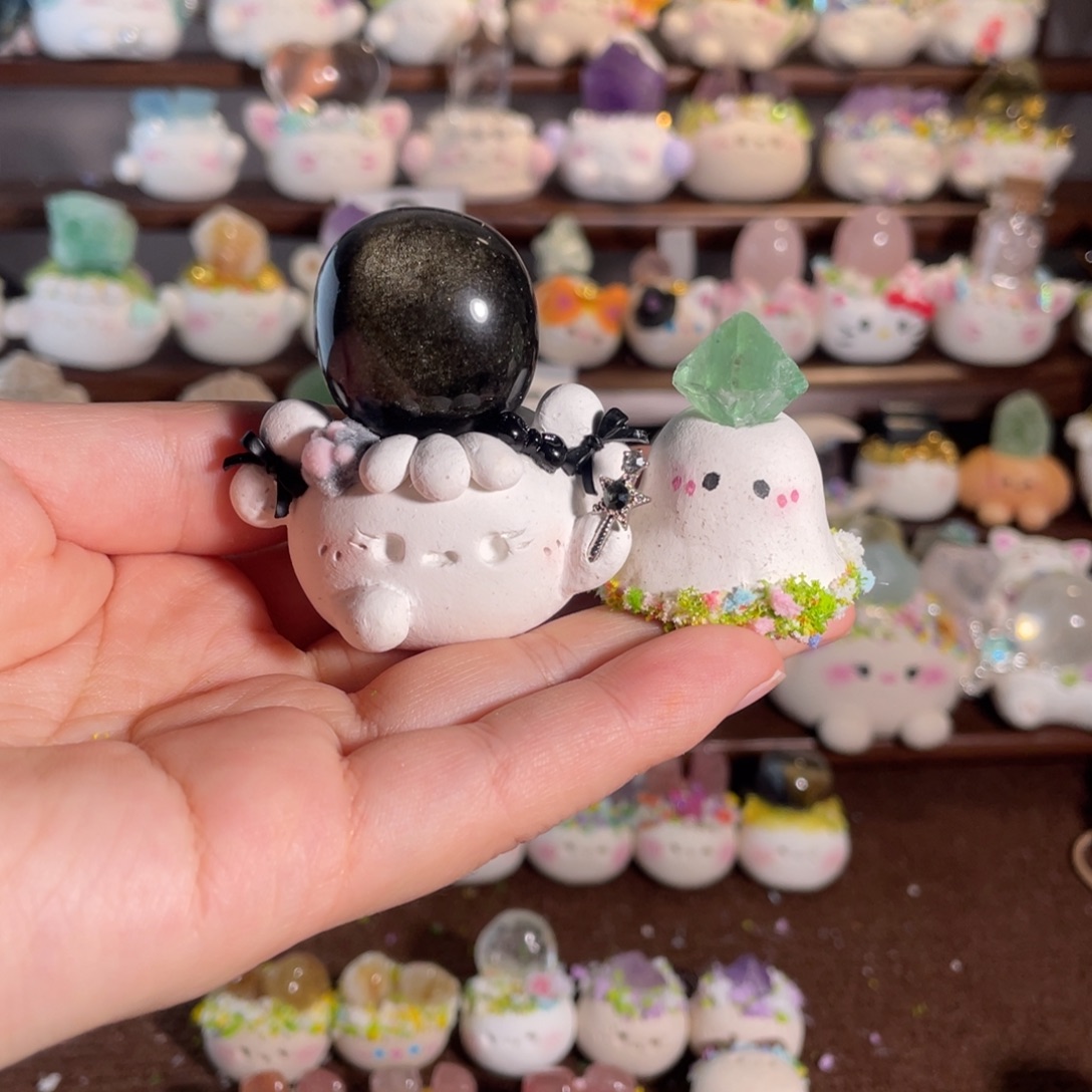 树脂水晶豆丁摆件