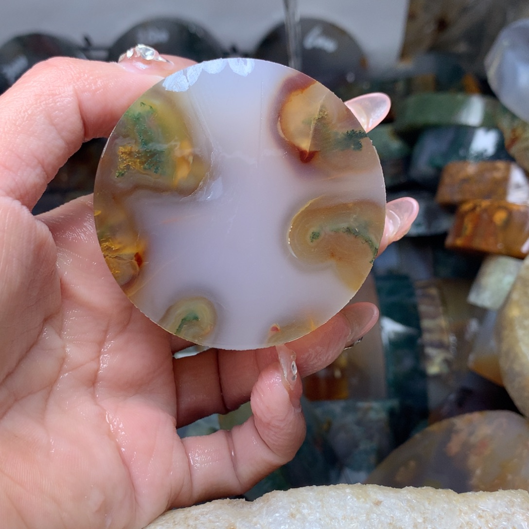 平***果定制玛瑙定制平安扣一个不退不换