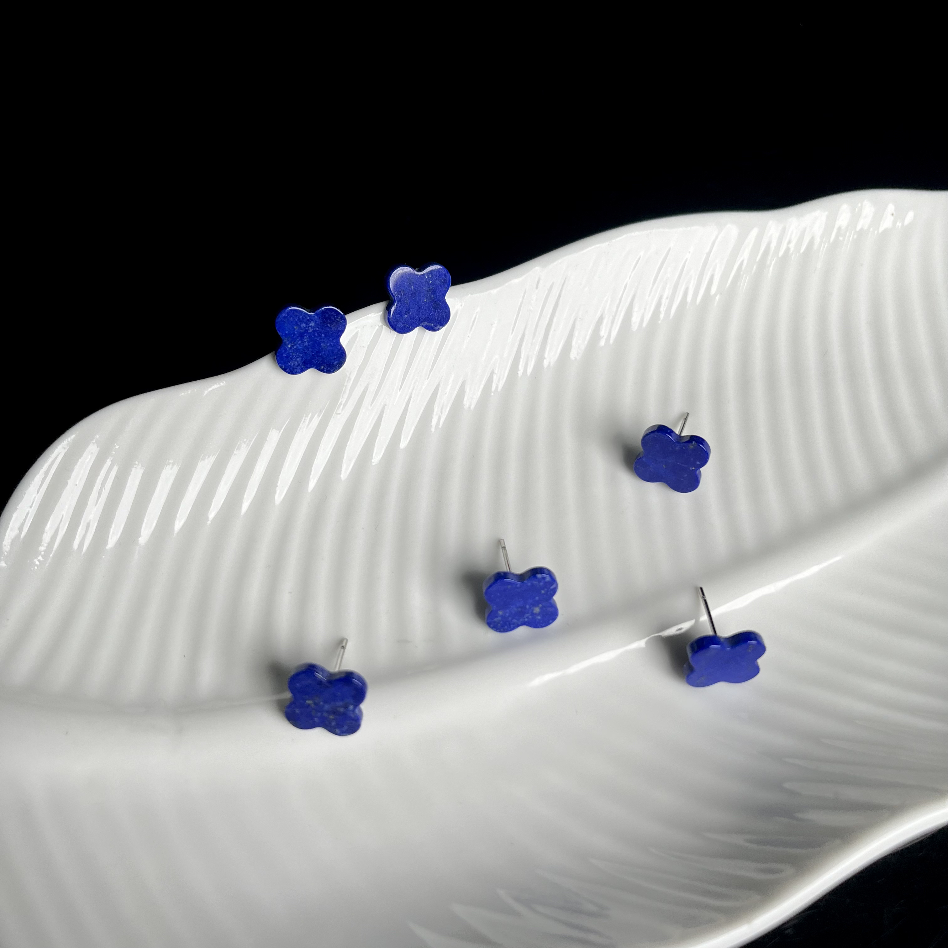 【大鱼甄选】青金石耳钉女款饰品JDL67多样性发其一