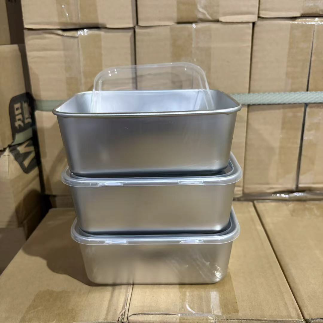【小款】透明盖不锈钢保鲜盒三个装便当盒锁鲜盒KP