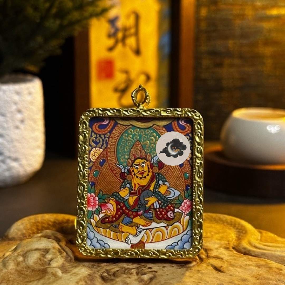 黄财神纯手绘纯矿物质颜料-玥书手绘