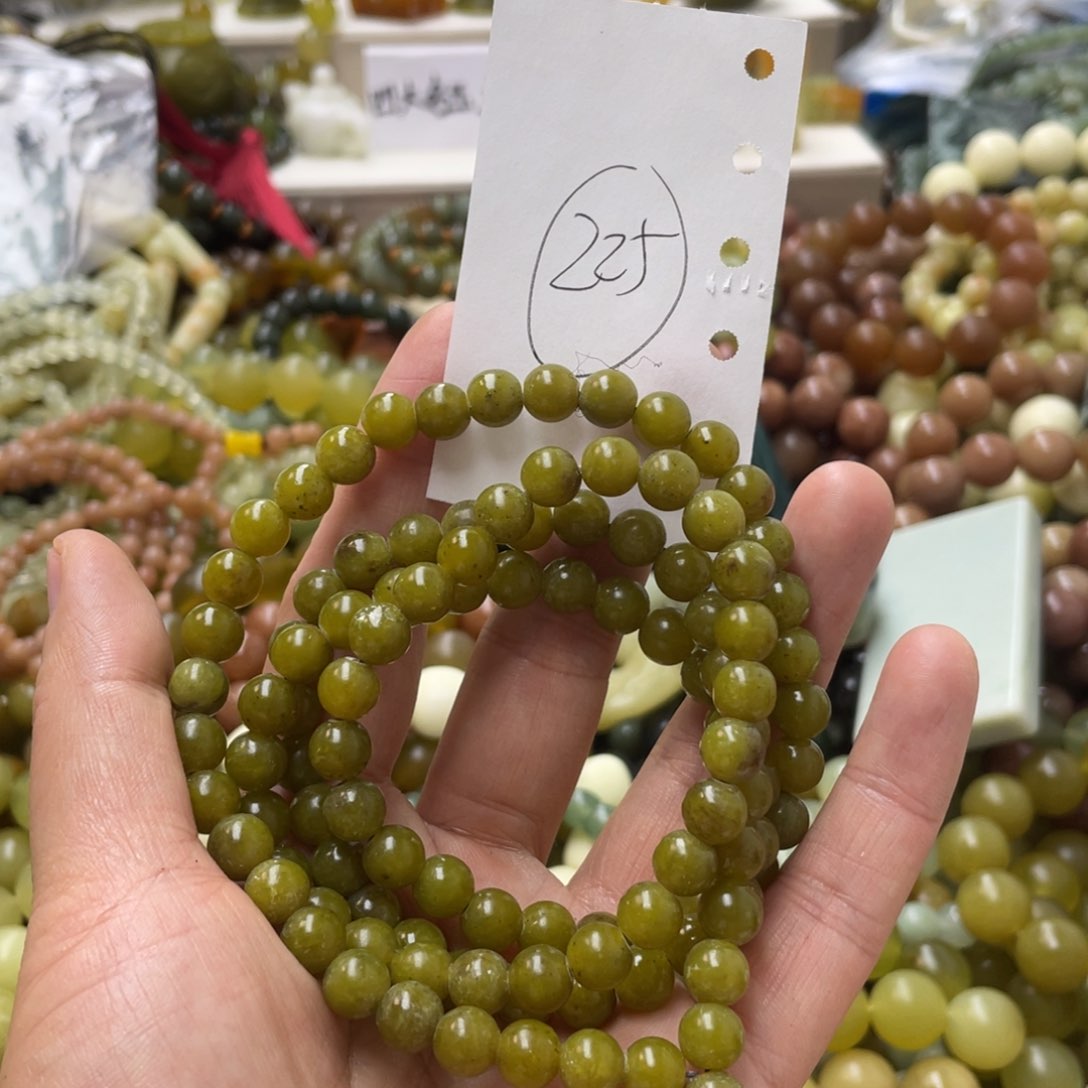 蛇纹石玉手链合金