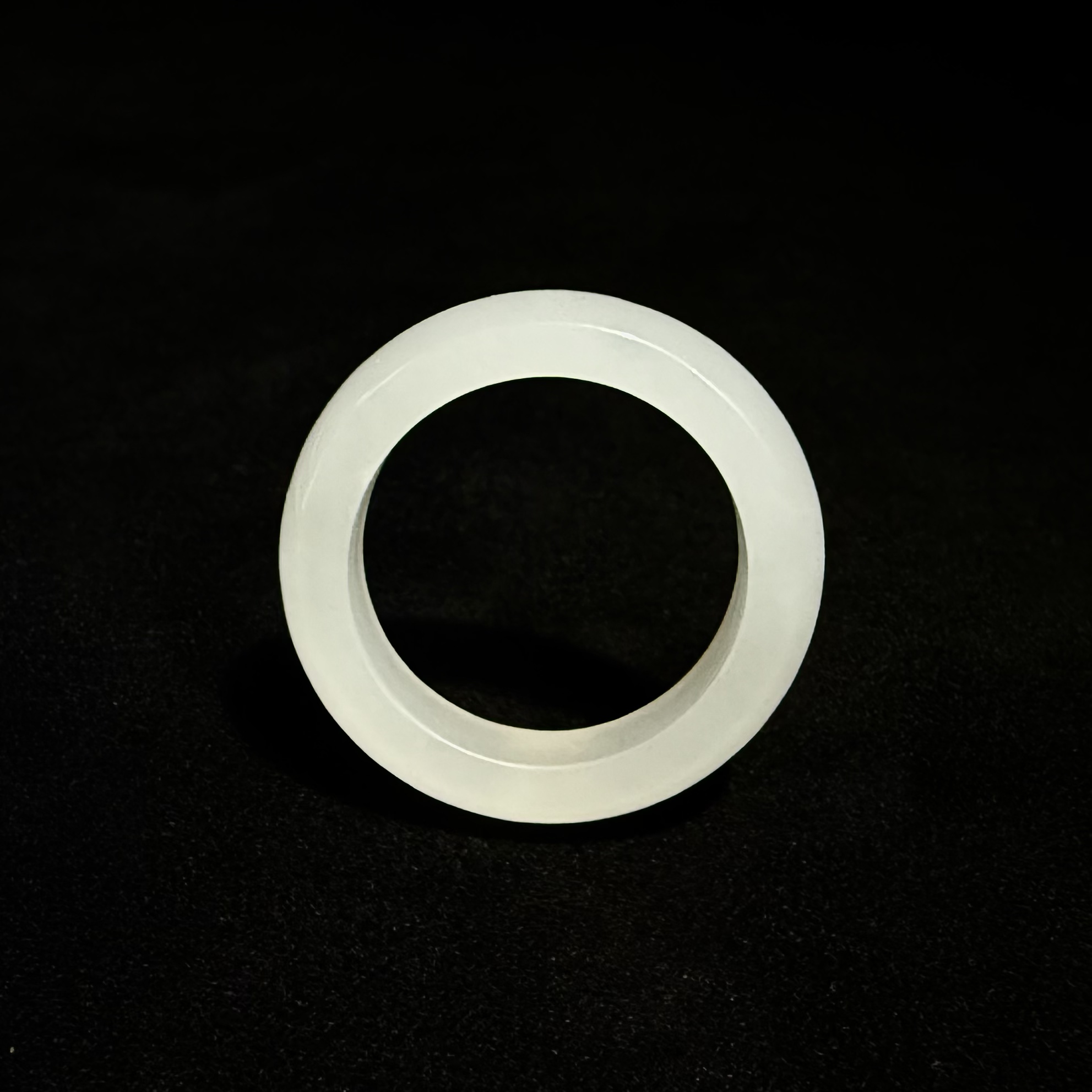 和田白玉素圈戒指戒圈精美大方时尚佩戴方便（多样性发货）女款情侣