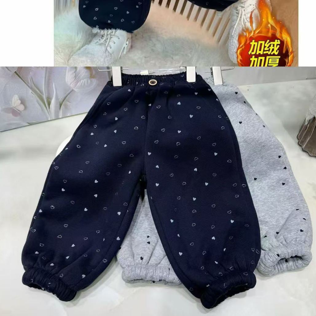 22705秋冬新款女童加绒休闲裤子