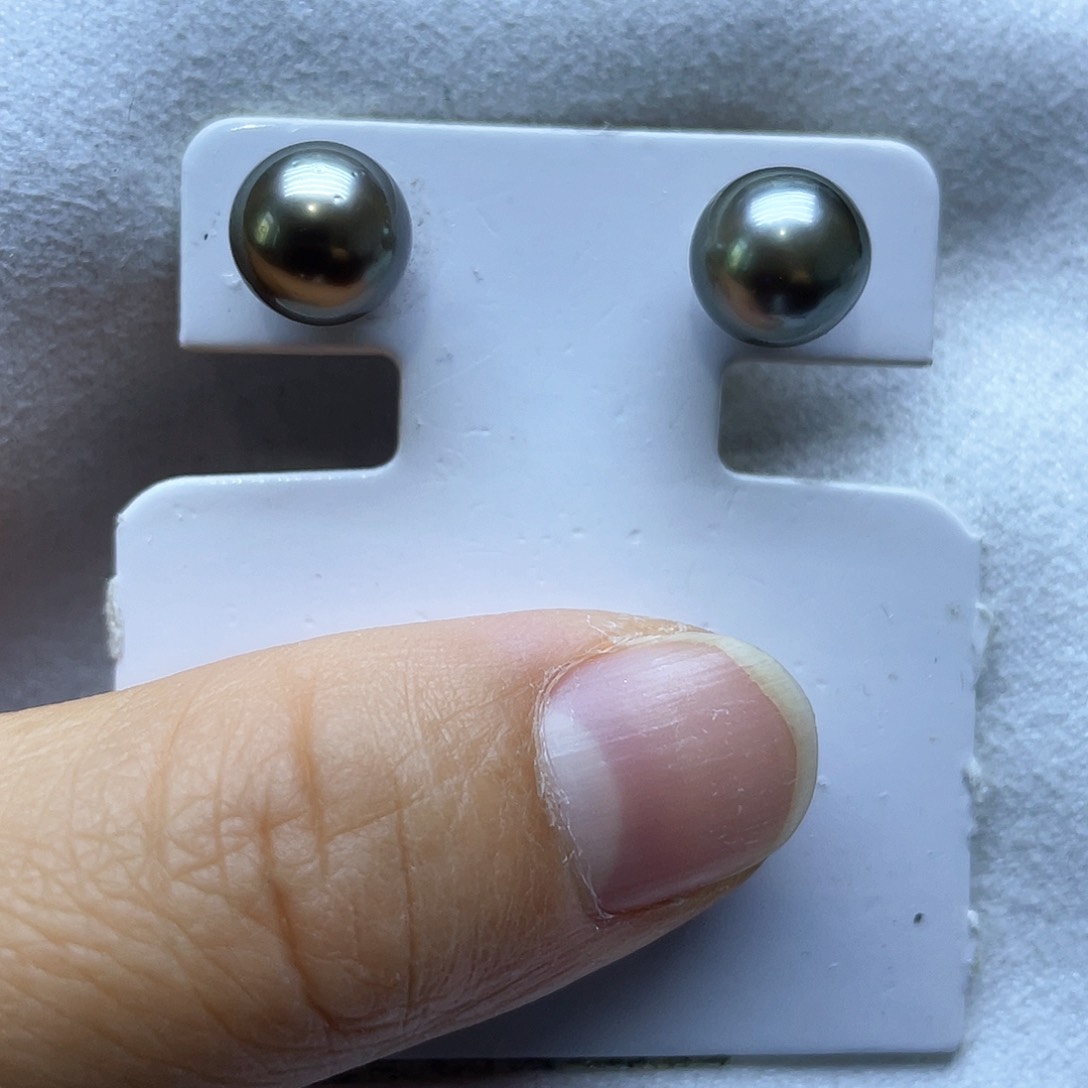 海水珍珠耳饰银S925镶嵌