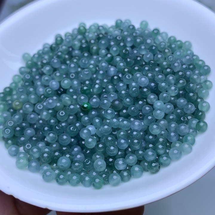 散珠翡翠卡3.8冰透蓝水50个单圈