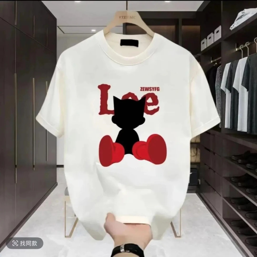 【一折粉丝福利】夏季男女同款百搭时尚潮牌短袖T恤8