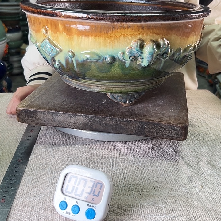 雨***主泳坤堂石湾花盆陶瓷