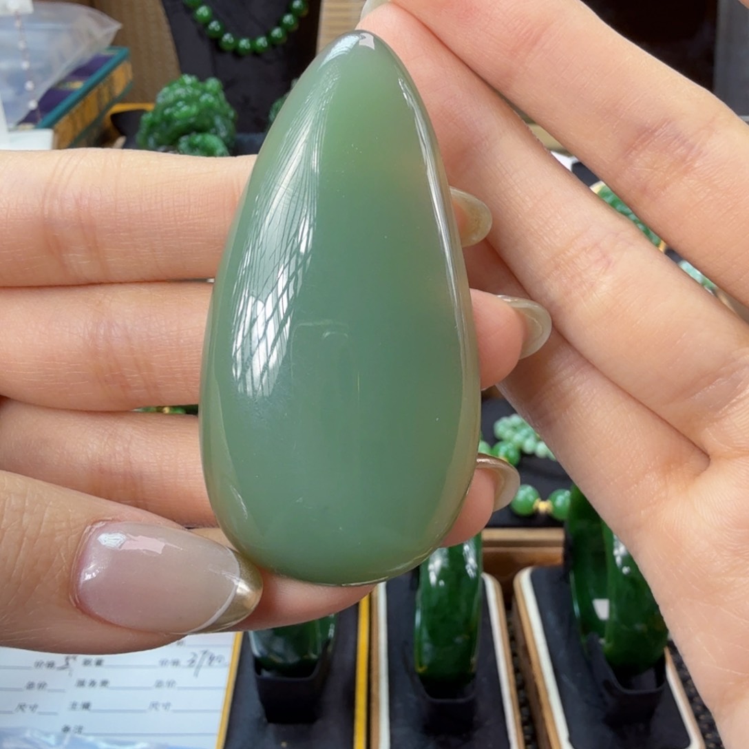 和田玉（碧玉）吊坠(不含链)未镶嵌