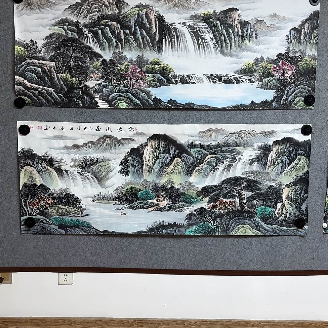 西***租国画1.8米长的源远流长