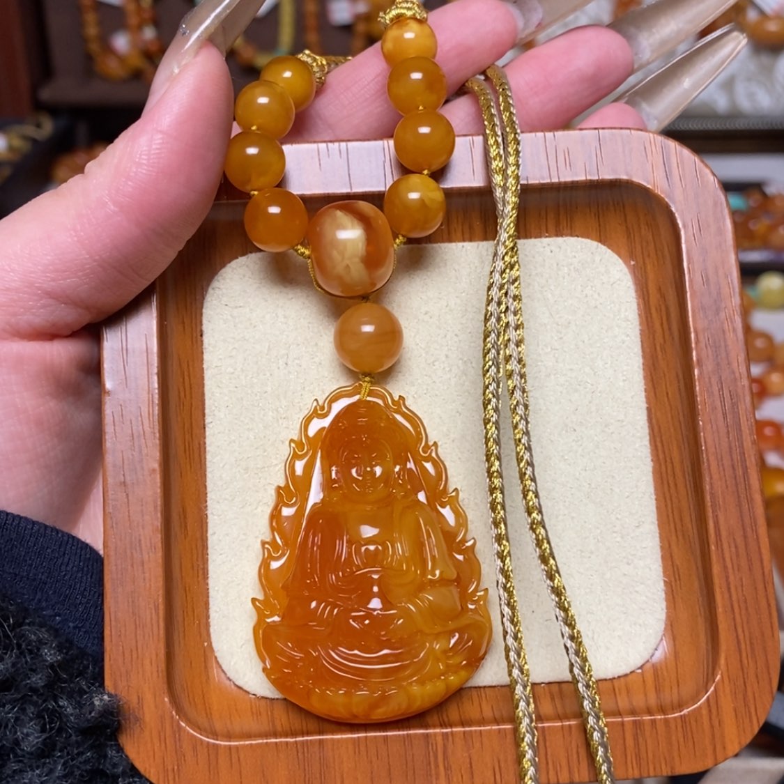 【闪购商品】蜜蜡颈饰未镶嵌项链