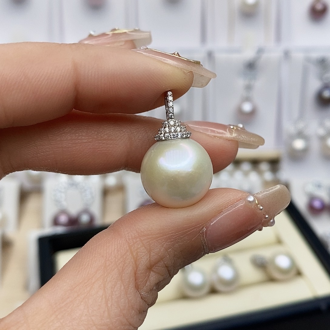 淡水珍珠颈饰银S925镶嵌