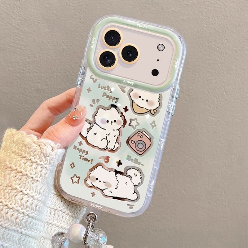 相机小狗适用iphone17苹果全系列手机壳女轻薄防摔全包硅胶透明