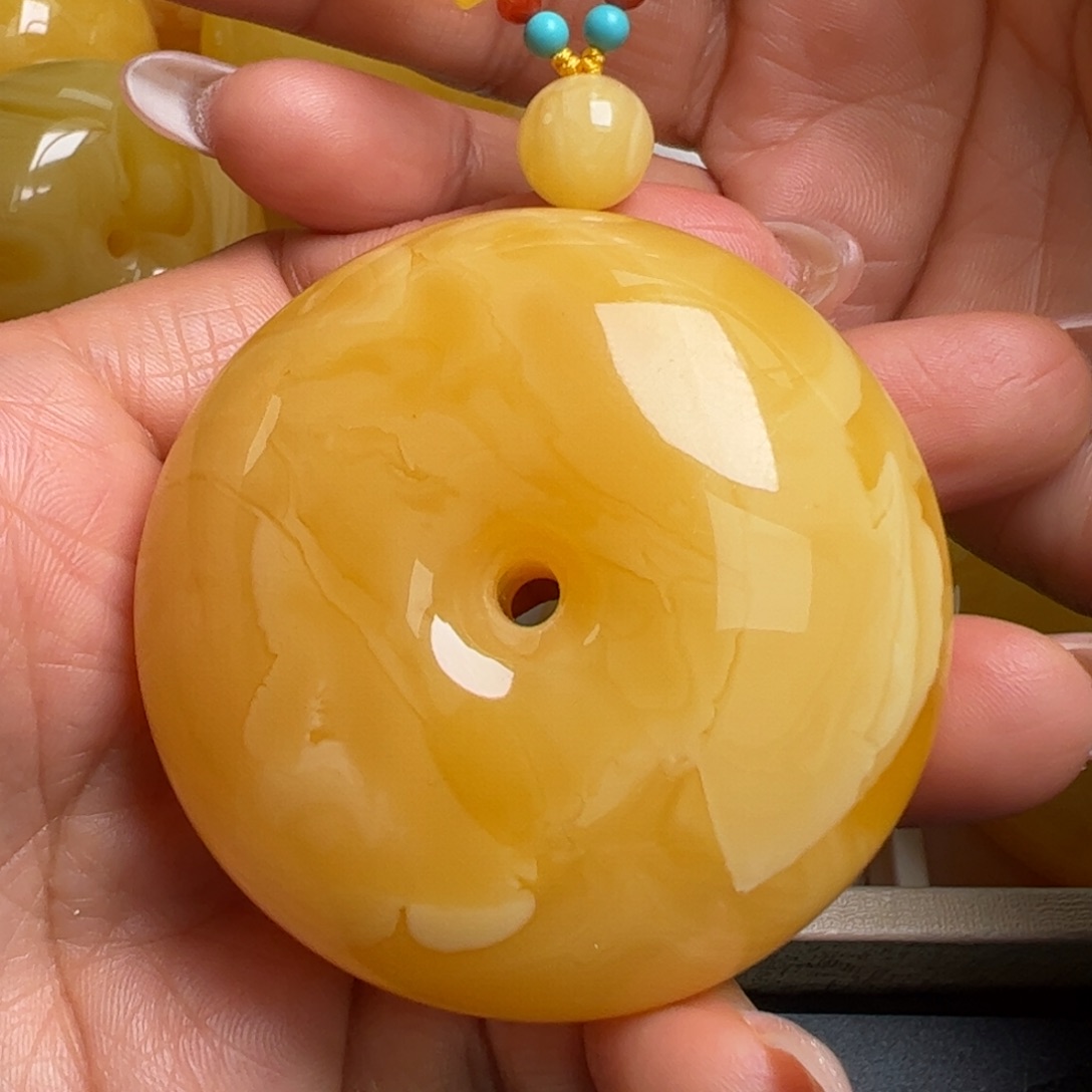 蜜蜡毛衣链未镶嵌