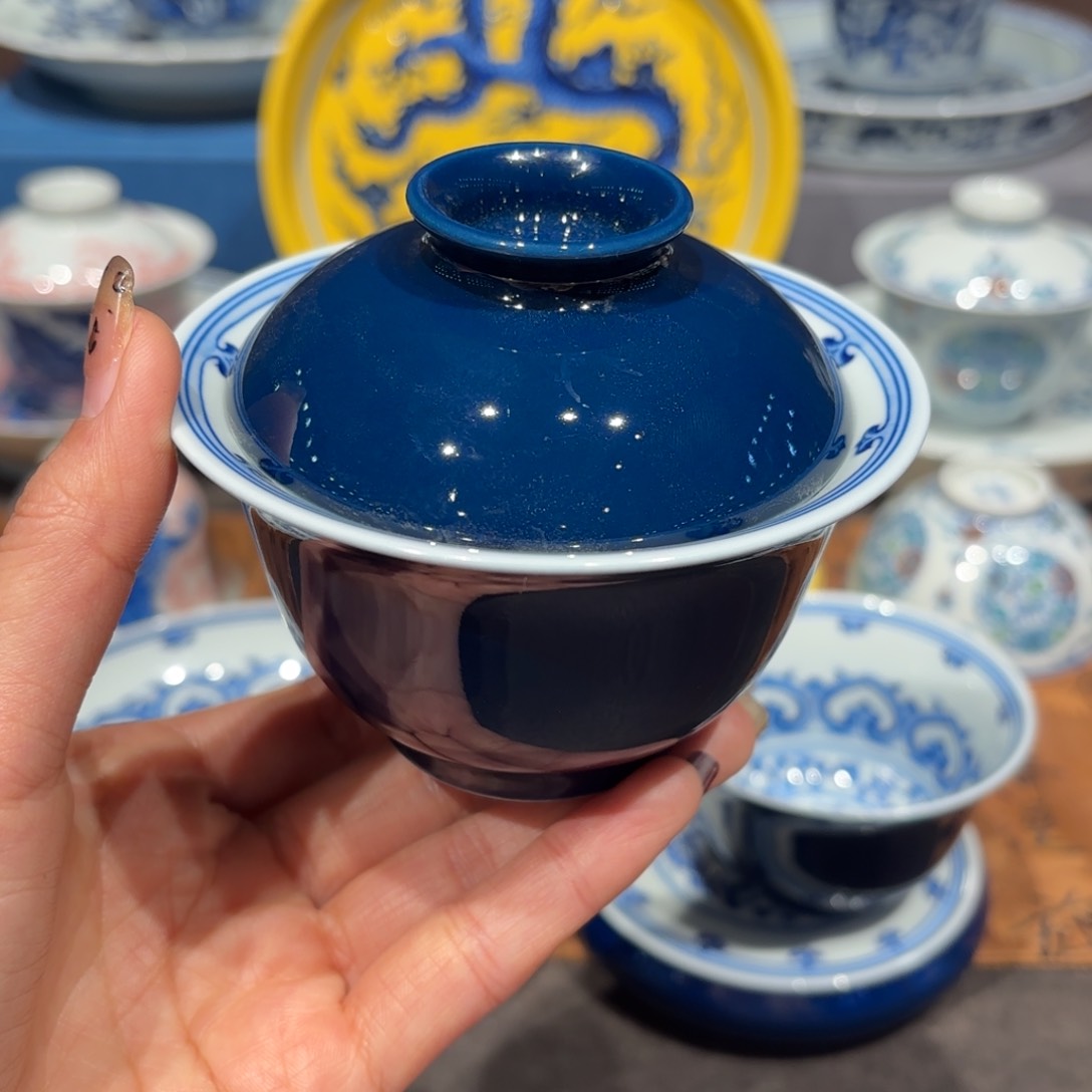 瓷片手工手绘陶瓷茶具