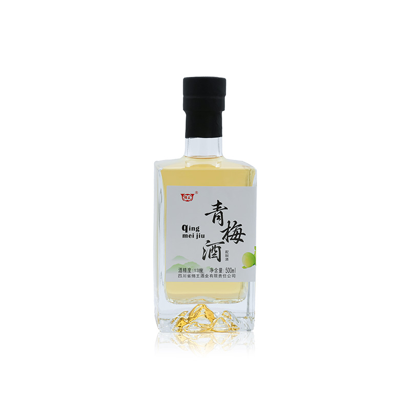 绵王【低度】绵王青梅酒（方瓶)清香型白酒单瓶装13度500ml