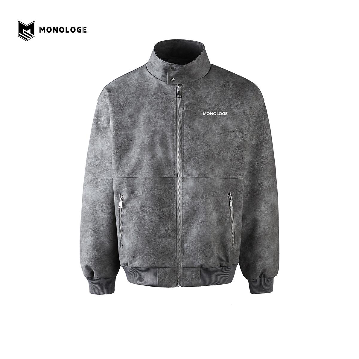 MONOLOGE春季新款美式潮流皮外套男款时尚休闲百搭宽松情侣夹克
