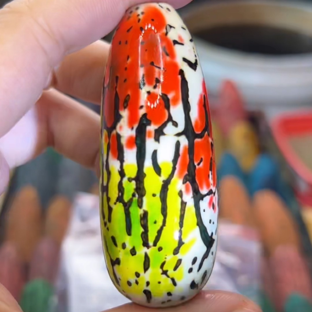 三彩千眼菩提果现场选定开果[开果不退]穿绳配链包邮