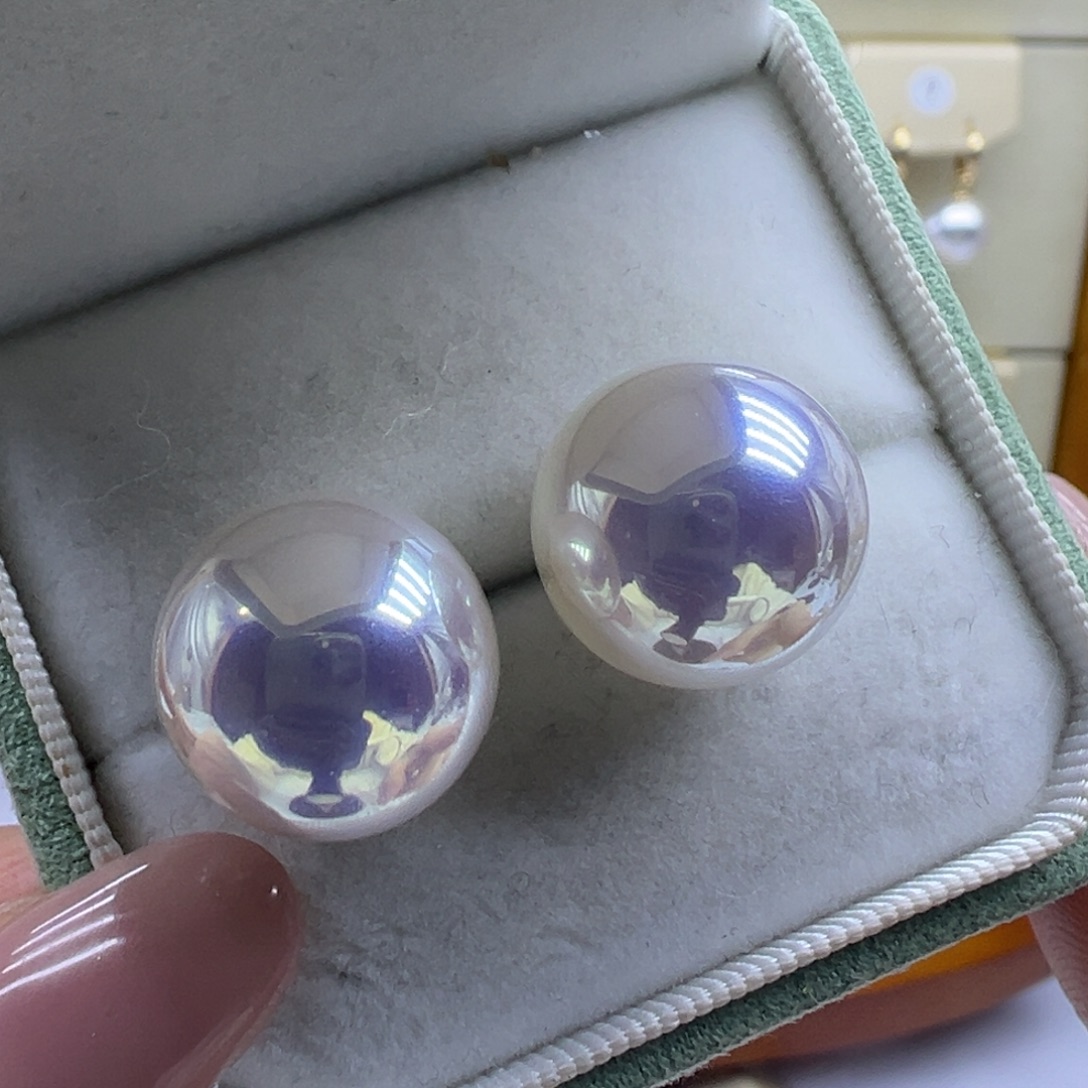 耳饰淡水珍珠银S925镶嵌