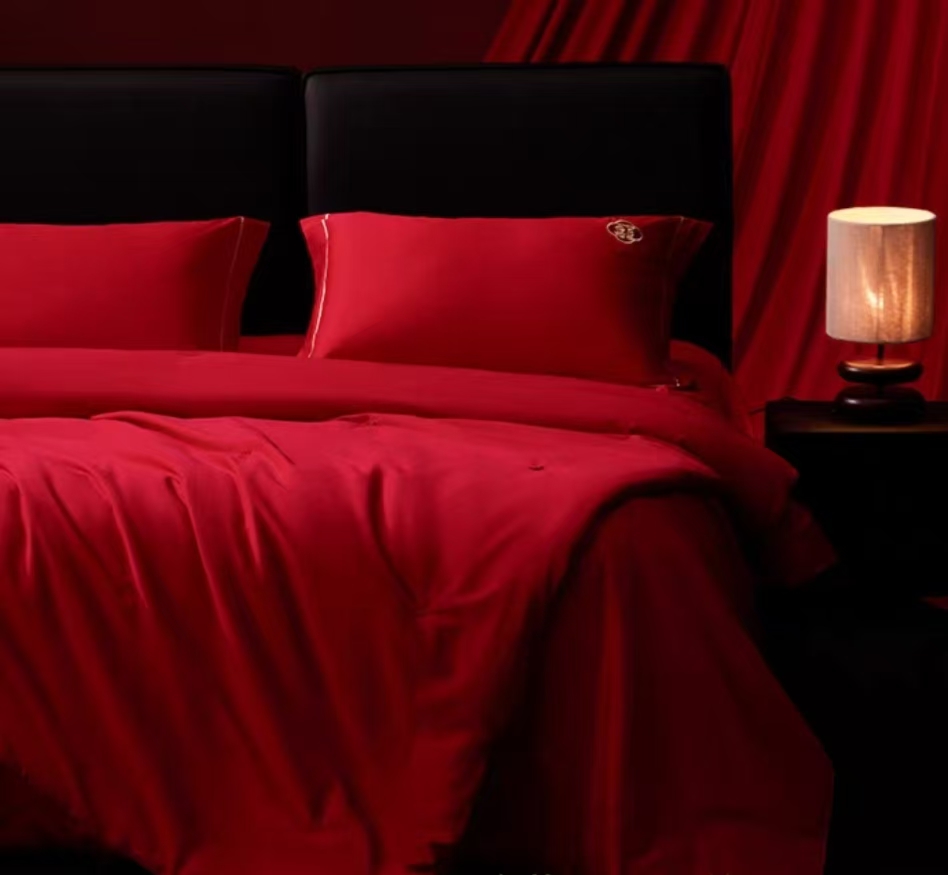 200*230cm正品提花蚕丝被-红