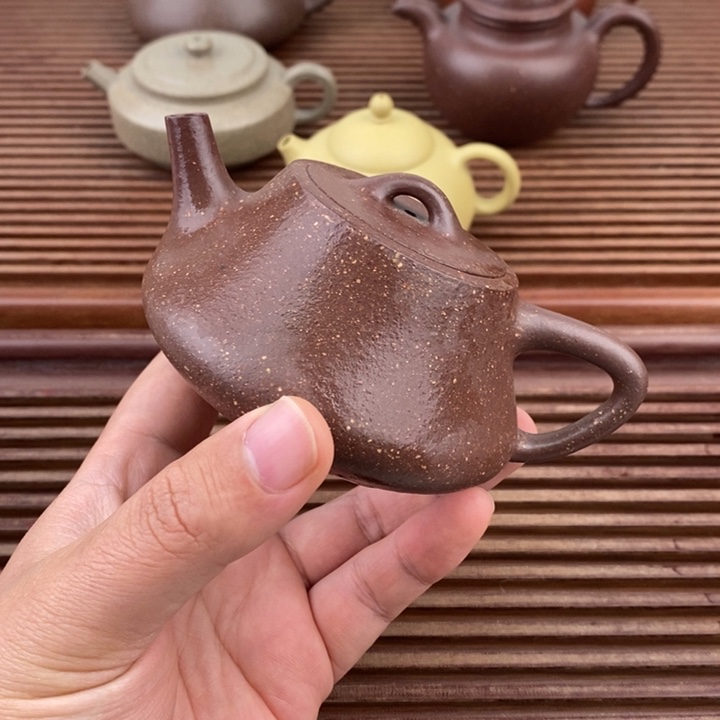 紫砂茶壶180cc老紫泥柱瓢
