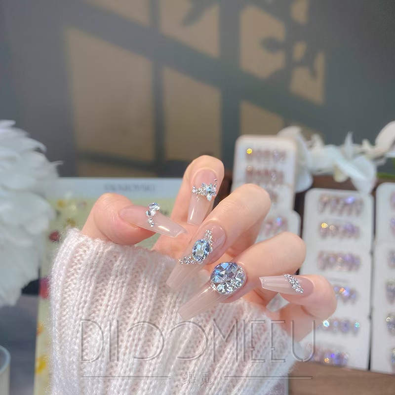 【蓝晶心穹】缇觅轻奢全华子钻纯手工可拆卸式穿戴甲