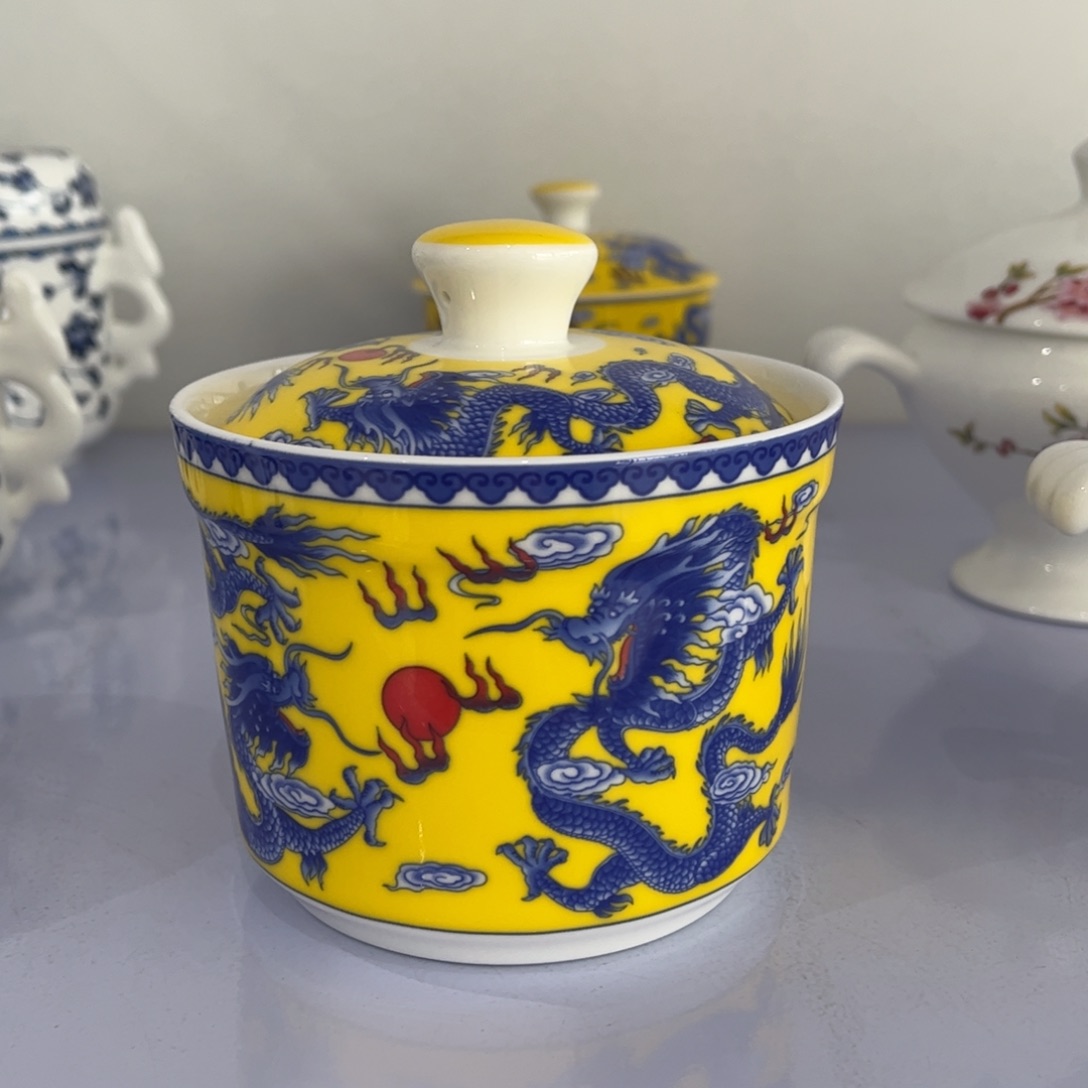 瓷片华夏龙4寸炖盅