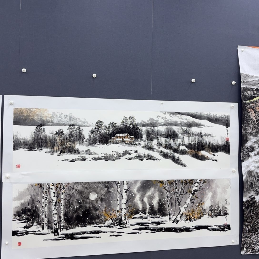 国画唐****d修景玉六尺对开赵