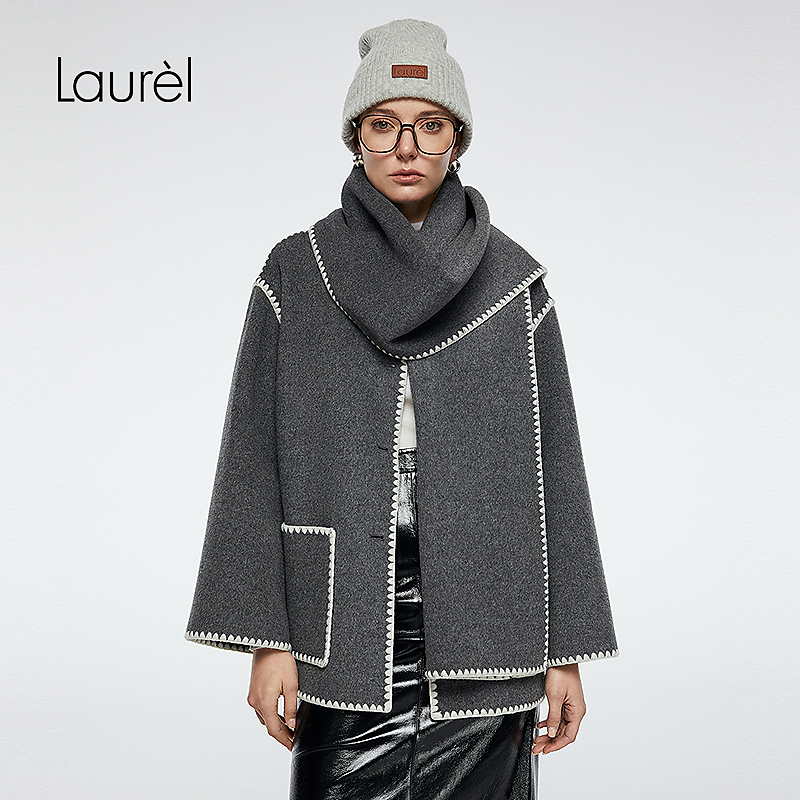 【粉丝专享】Laurel25秋围巾款宽松大衣LWD364D01800