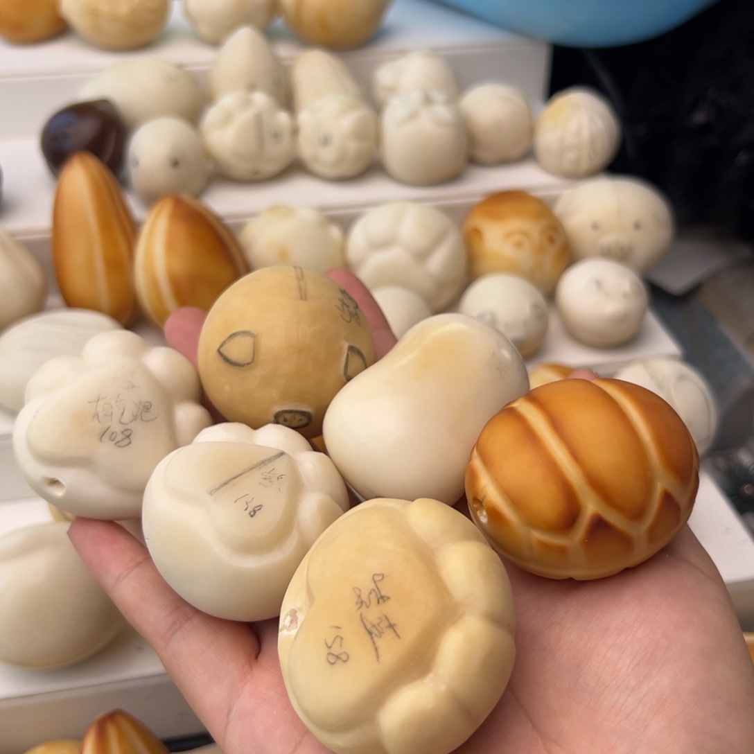 腼***蓝把件菩提根/象牙果定制3个猫爪富甲肥皂猪猪补邮费