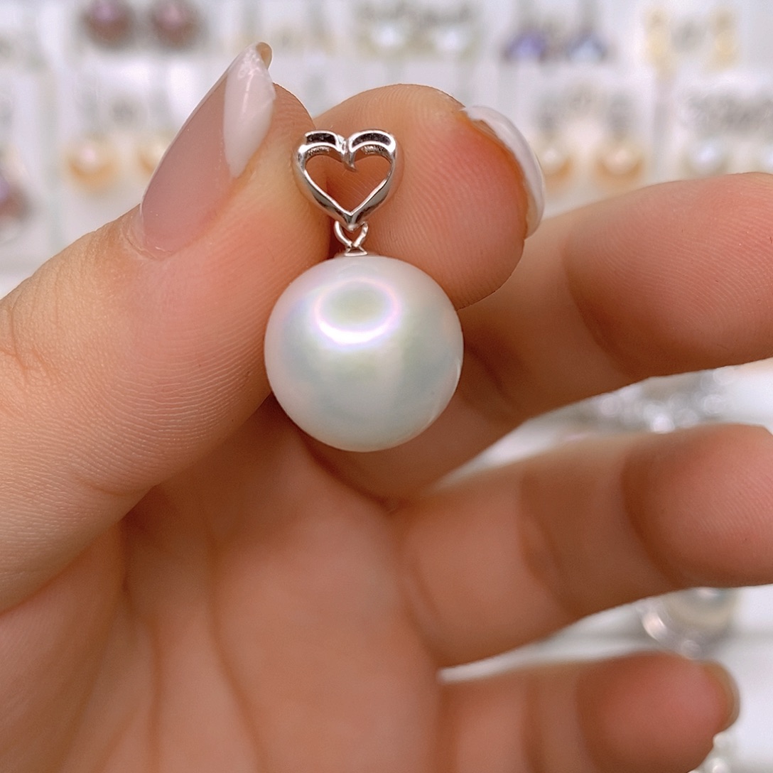 红***颜淡水珍珠颈饰银S925镶嵌