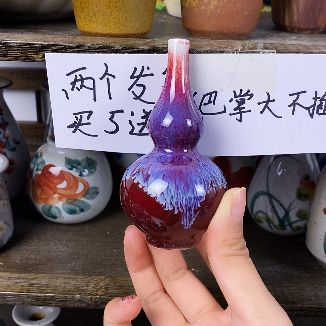摆件景德镇高温陶瓷小花瓶