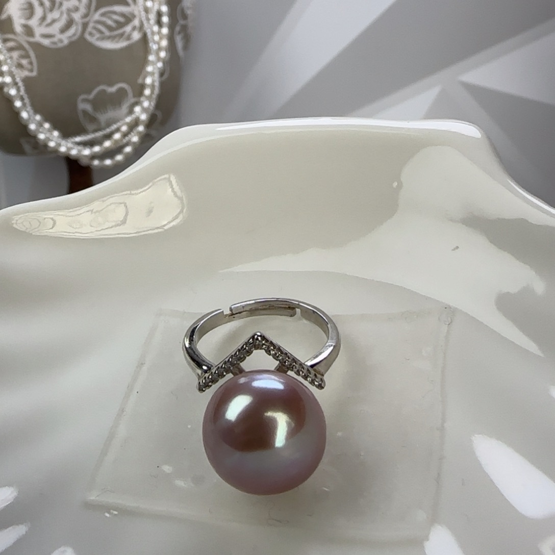 淡水珍珠戒指银S925镶嵌