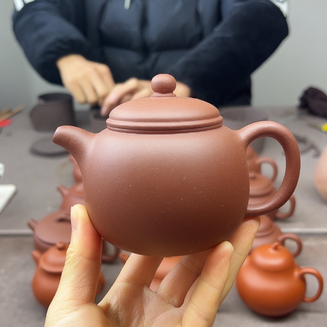 茶壶紫砂紫泥匏尊200cc半手工制作