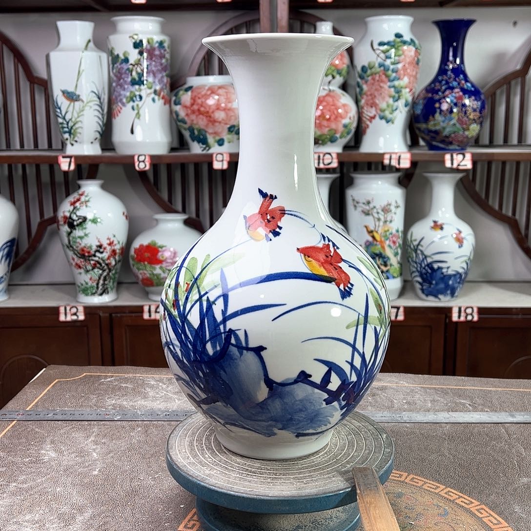 摆件陶景德镇陶瓷赏玉