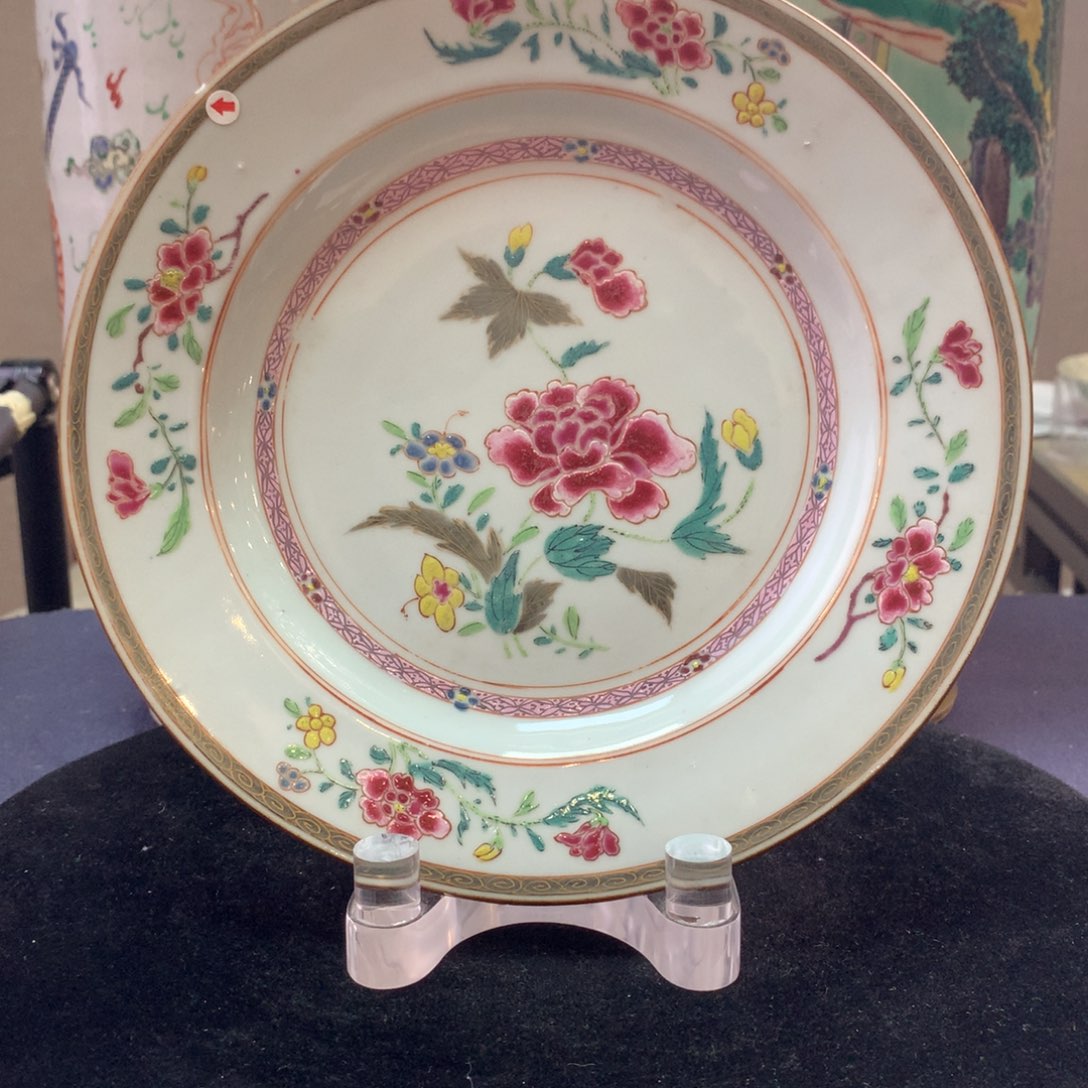 赵***孟陶盘1322瓷器—粉彩花卉纹赏盘