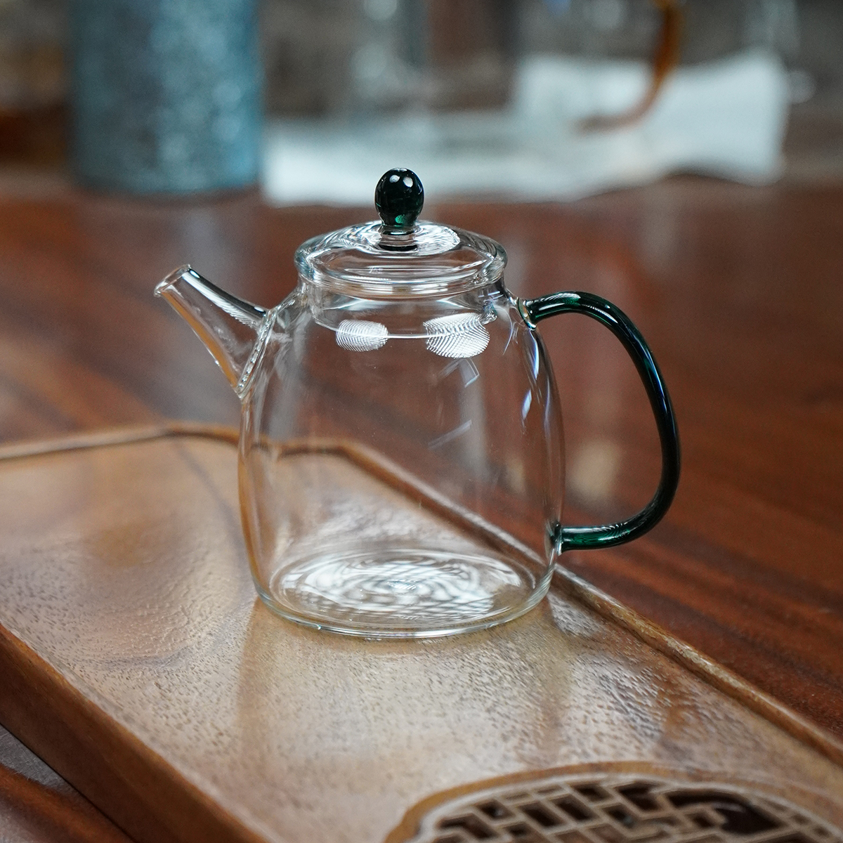 明信唐秦权壶墨绿300ML