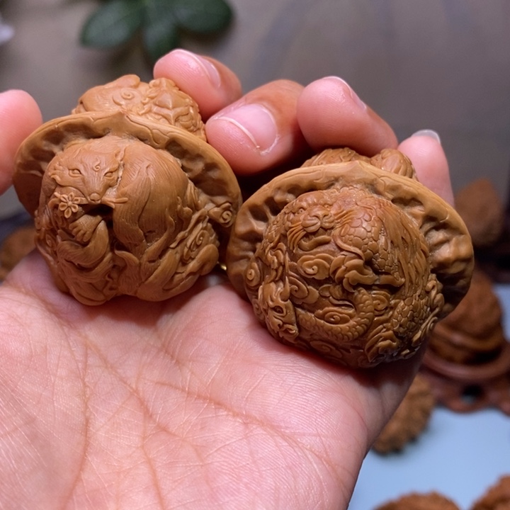 【闪购商品】核桃手串/手链q*u九尾狐雕刻