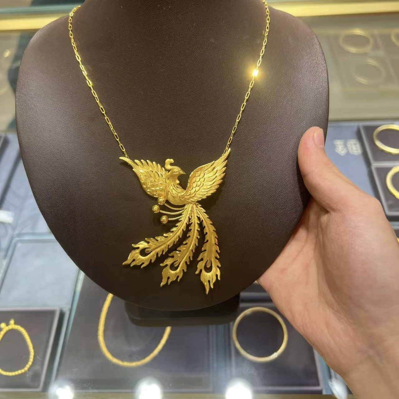 铜合金项链 凤凰项链 时尚大气